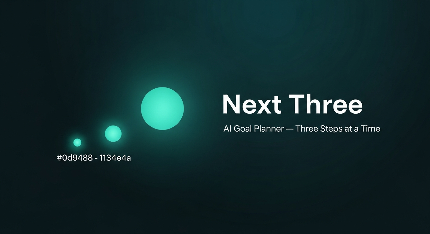 Next Three — Goal Planner | Smart Steps, Real Progress